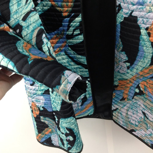 Vintage Pierre Labiche Silk Puff Sleeve Open Front Jacket S - Picture 13 of 13